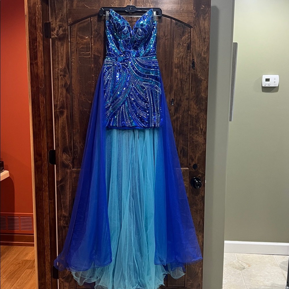 Stunning Blue Sequin Gown